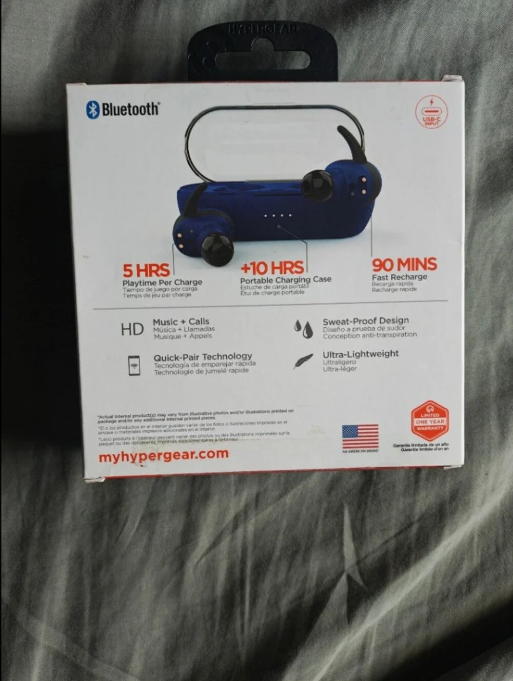 Hypergear Active Wireless Earbuds - Blue